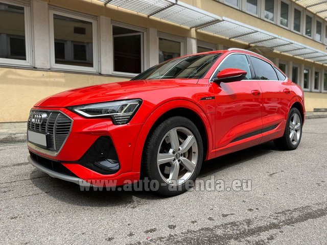 Rental Audi e-tron 55 quattro S Line (electric car) in Turin