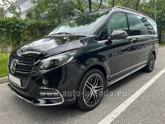 Rental Mercedes-Benz V-Class (Viano) V300d Long AMG Equipment (Model 2024, 1+7 pax, Panoramic roof, Automatic doors) in San-Remo