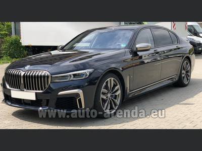 BMW M760Li xDrive V12 car for transfers from airports and cities in Germany and Europe.