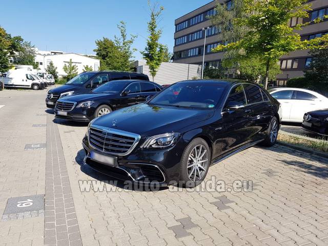 Transfer from Meran to Munich Airport General Aviation Terminal GAT by Mercedes S63 AMG Long 4MATIC car